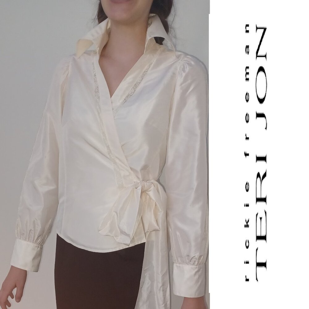 Rickie Freeman Teri Jon 100% Silk Blouse